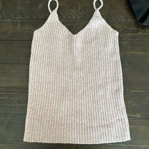 American Eagle knit tan tank top, size M